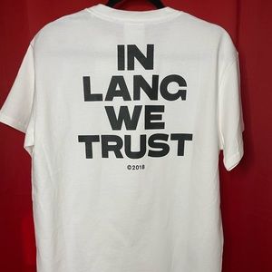 Unisex Helmut LangT-Shirt “In Lang We Trust” NWT MENS XL/Woman’s XXL